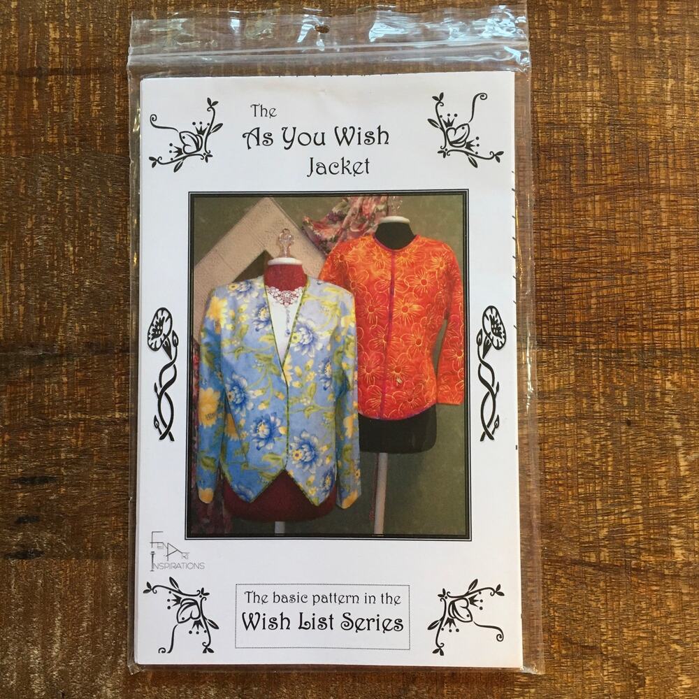 Fen Art Sewing Pattern As You Wish Jacket Reversible Coat  6-20 UNCUT
